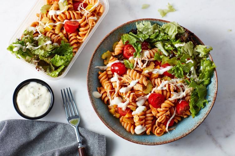 chicken pasta salad meal prep
