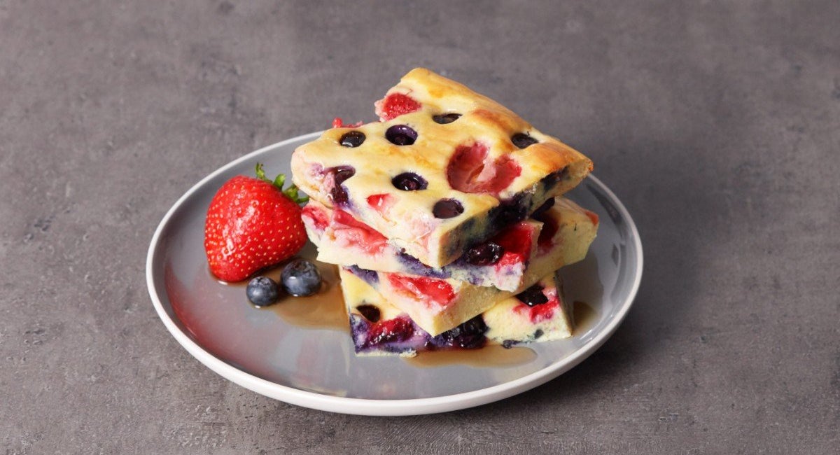 sheet pan protein pancakes