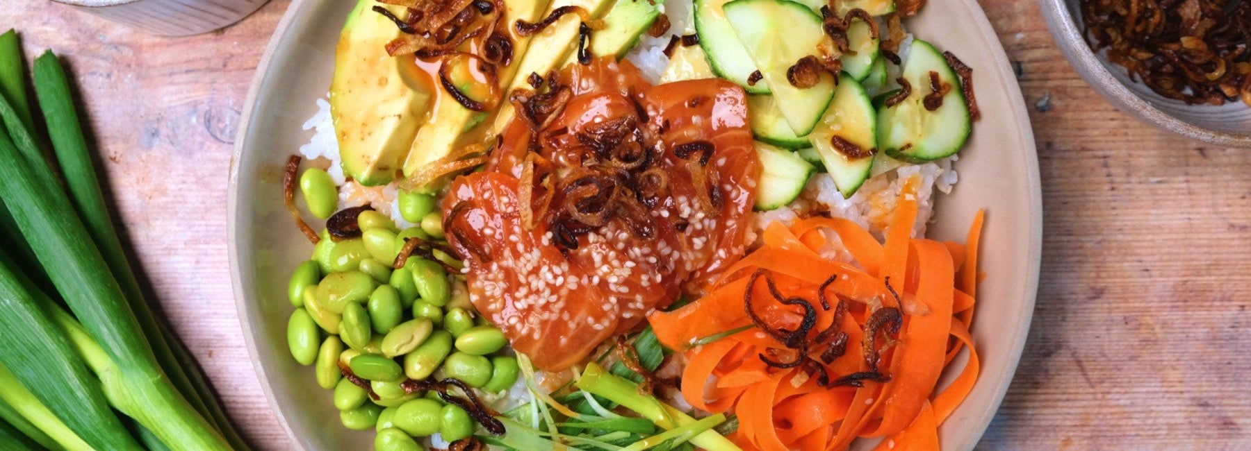 salmon poke bowl meal prep
