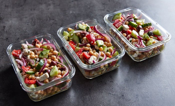 Chickpea salad made for a quick no-cook lunch