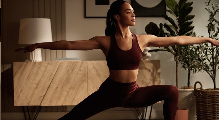 woman doing yoga