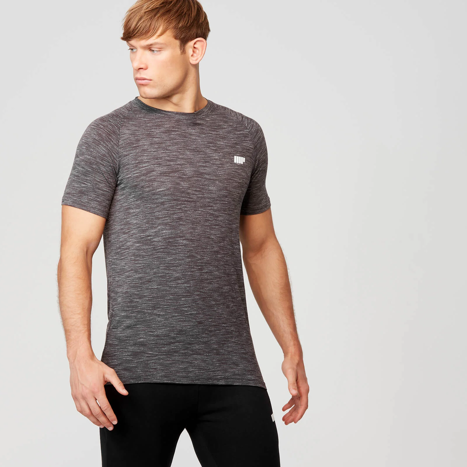 MP Men's Performance Short Sleeve Top - Charcoal Marl - M Image 1