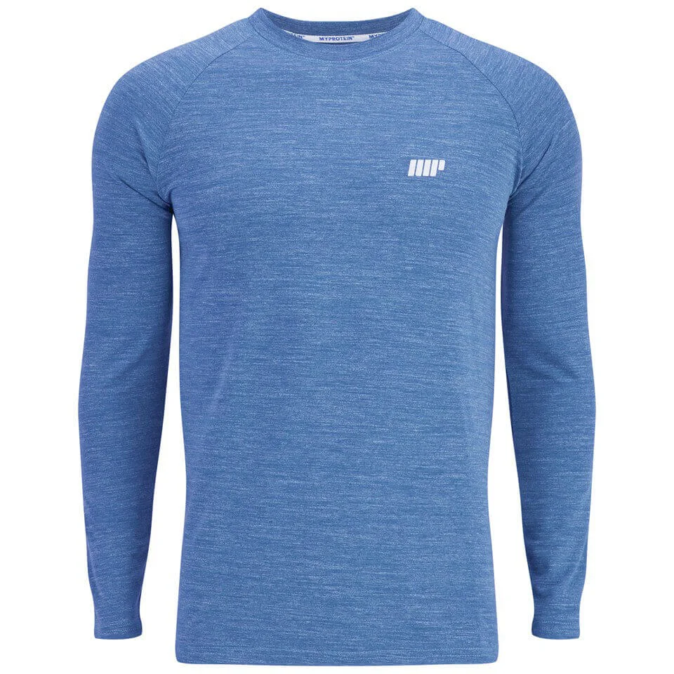 Myprotein Men's Performance Long Sleeve Top - Blue Marl - XXL - Blue Image 1
