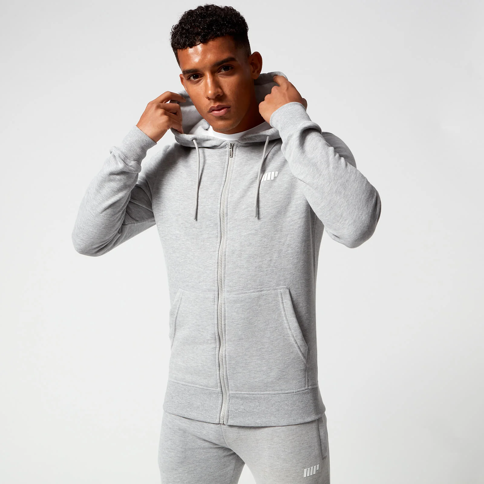 Tru-Fit Zip Up Hoodie - S - Grey Image 1