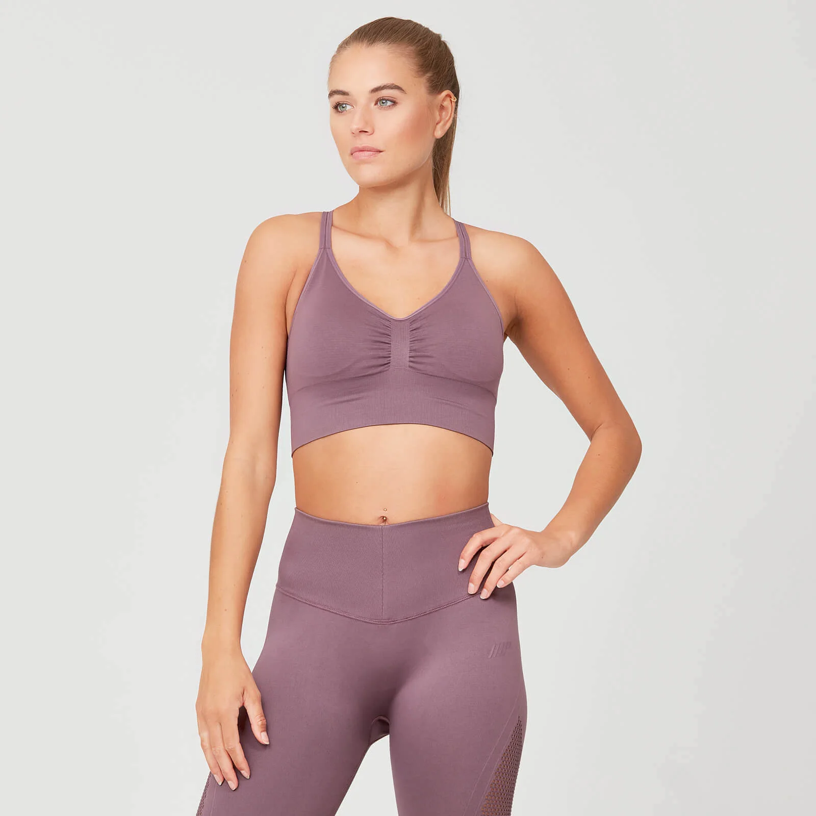 MP Women's Shape Seamless Sports Bra - Mauve - XS Image 1