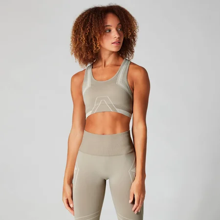 MP Women's Seamless Ultra Tonal Sports Bra - Sesame/Moonbeam