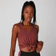 MP Women's Tie Front Crop Vest - Port