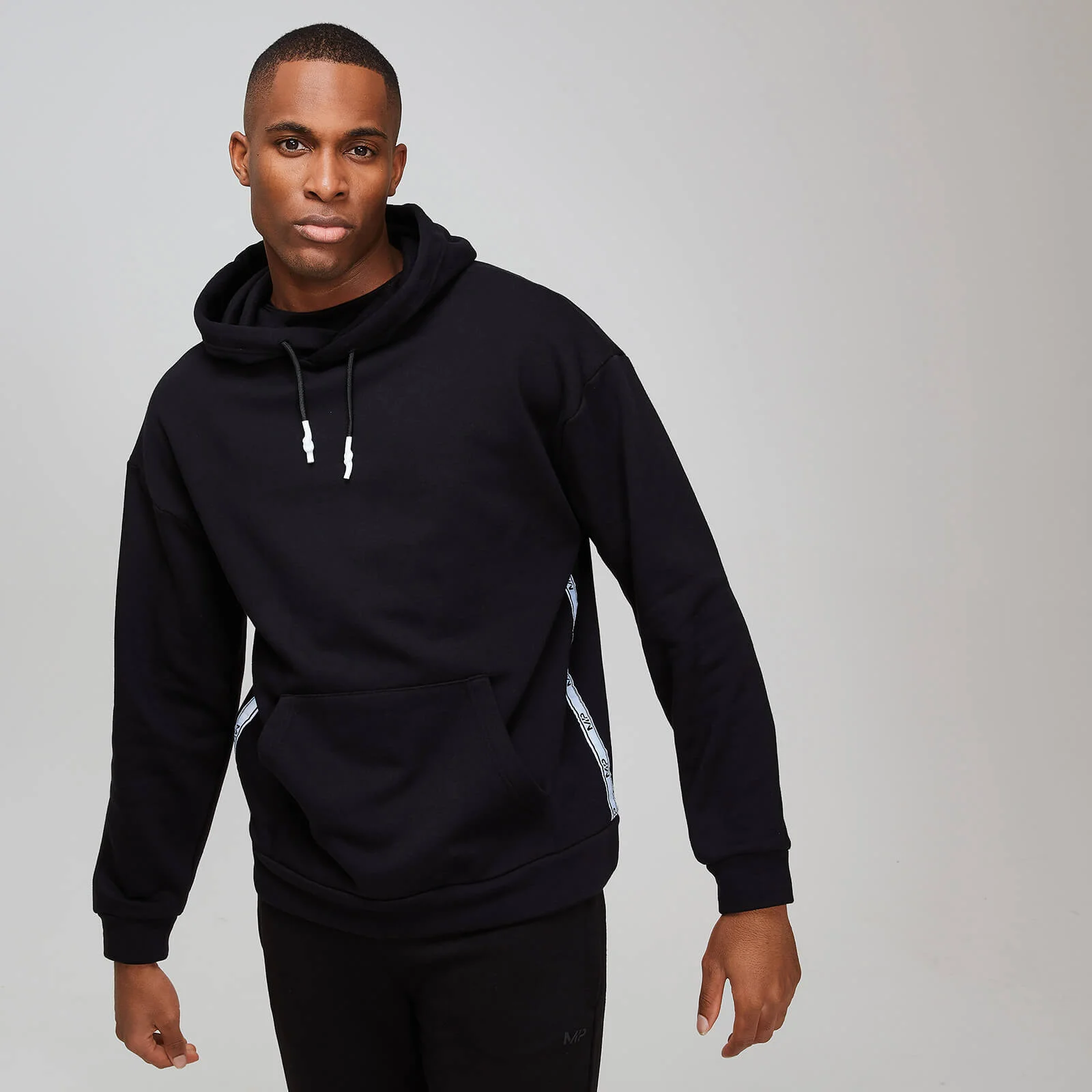 Logo Tape Hoodie - Black - XS Image 1