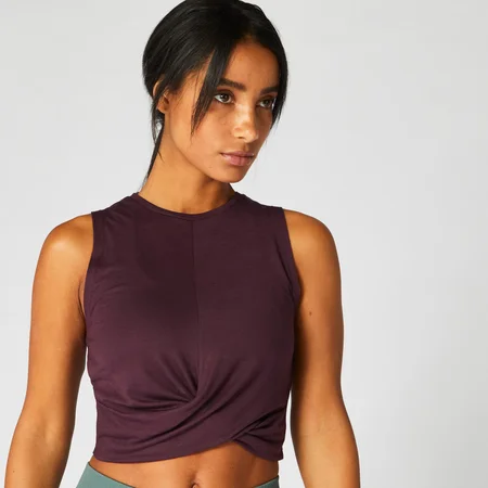 Energy Crop Top — Malbec
