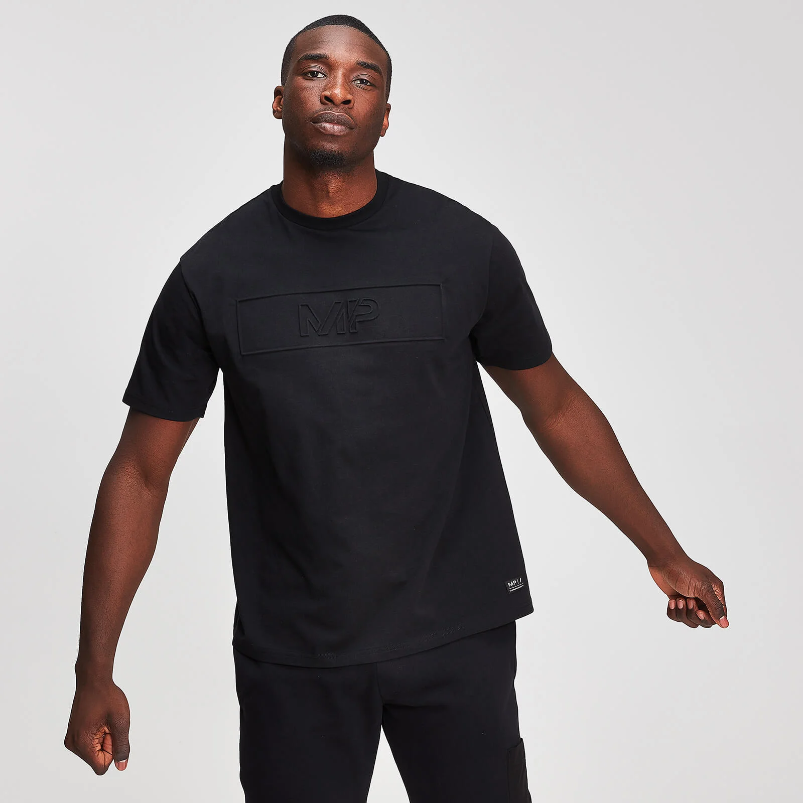 MP Men's Graphic Embossed T-Shirt - Black - XS Image 1