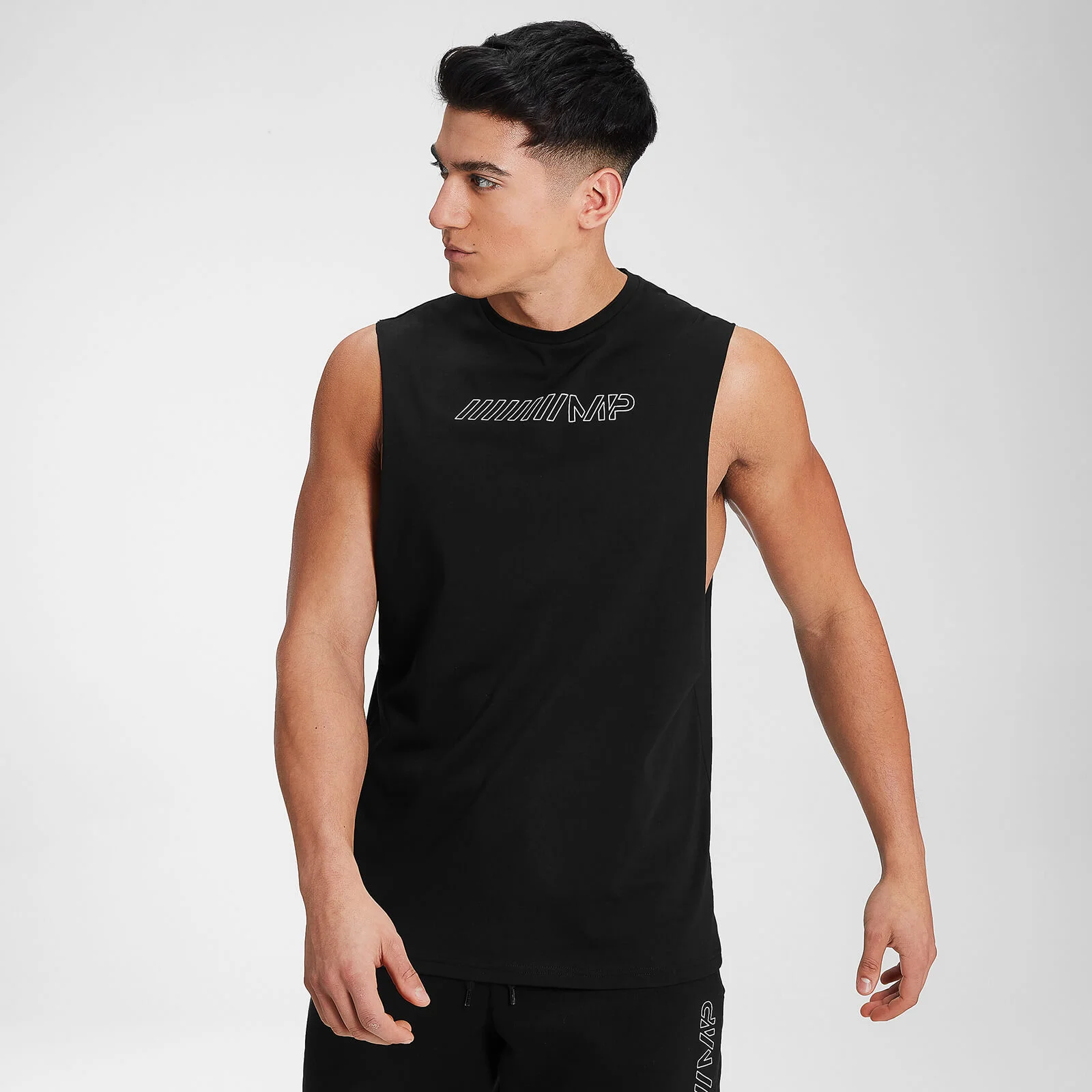 MP Men's Outline Graphic Tank - Black - XXS Image 1