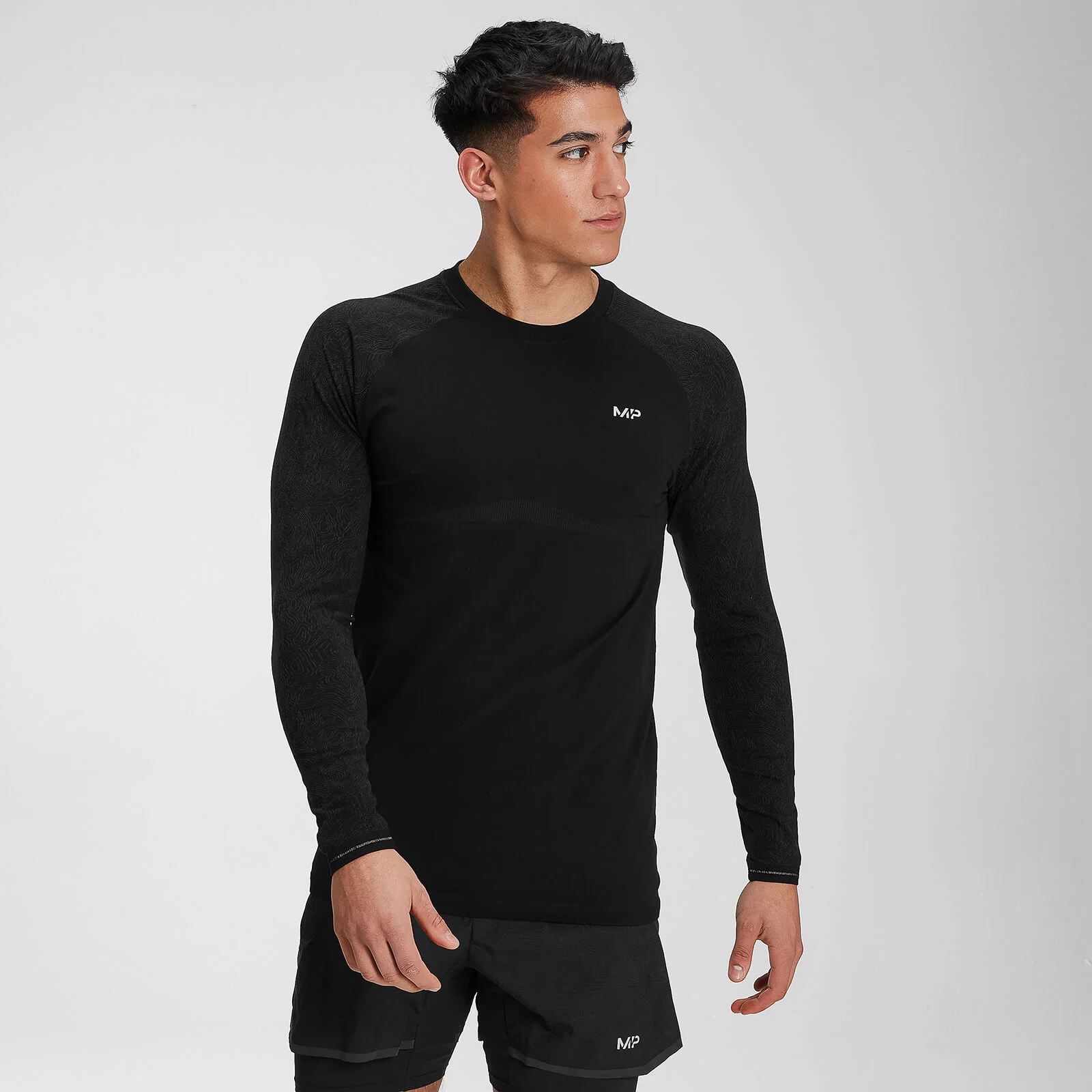 MP Men's Velocity Long Sleeve Top- Black - XS Image 1