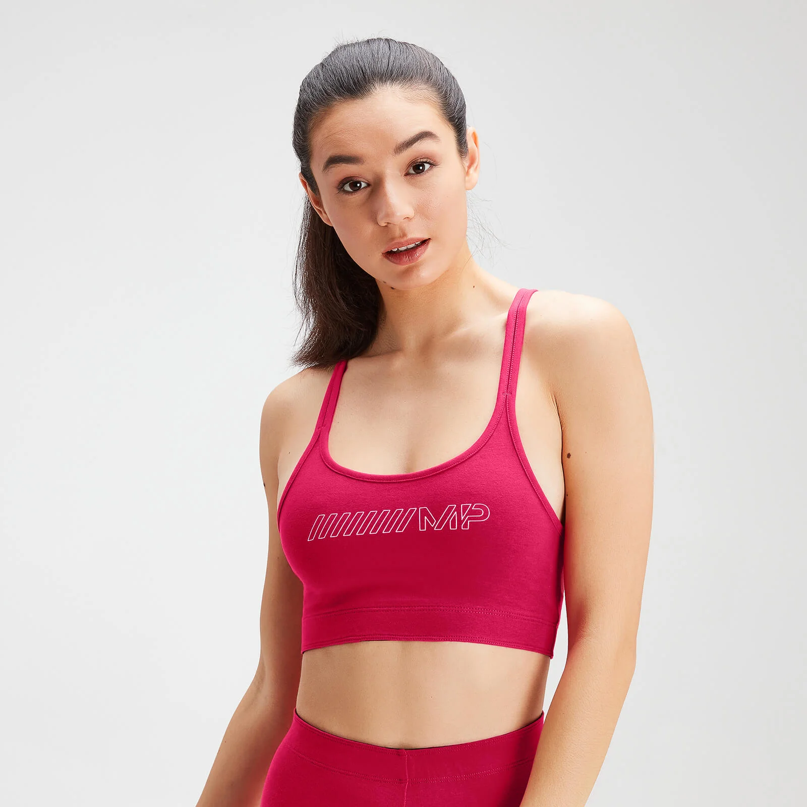 MP Women's Outline Graphic Bra - Virtual Pink - XXS Image 1