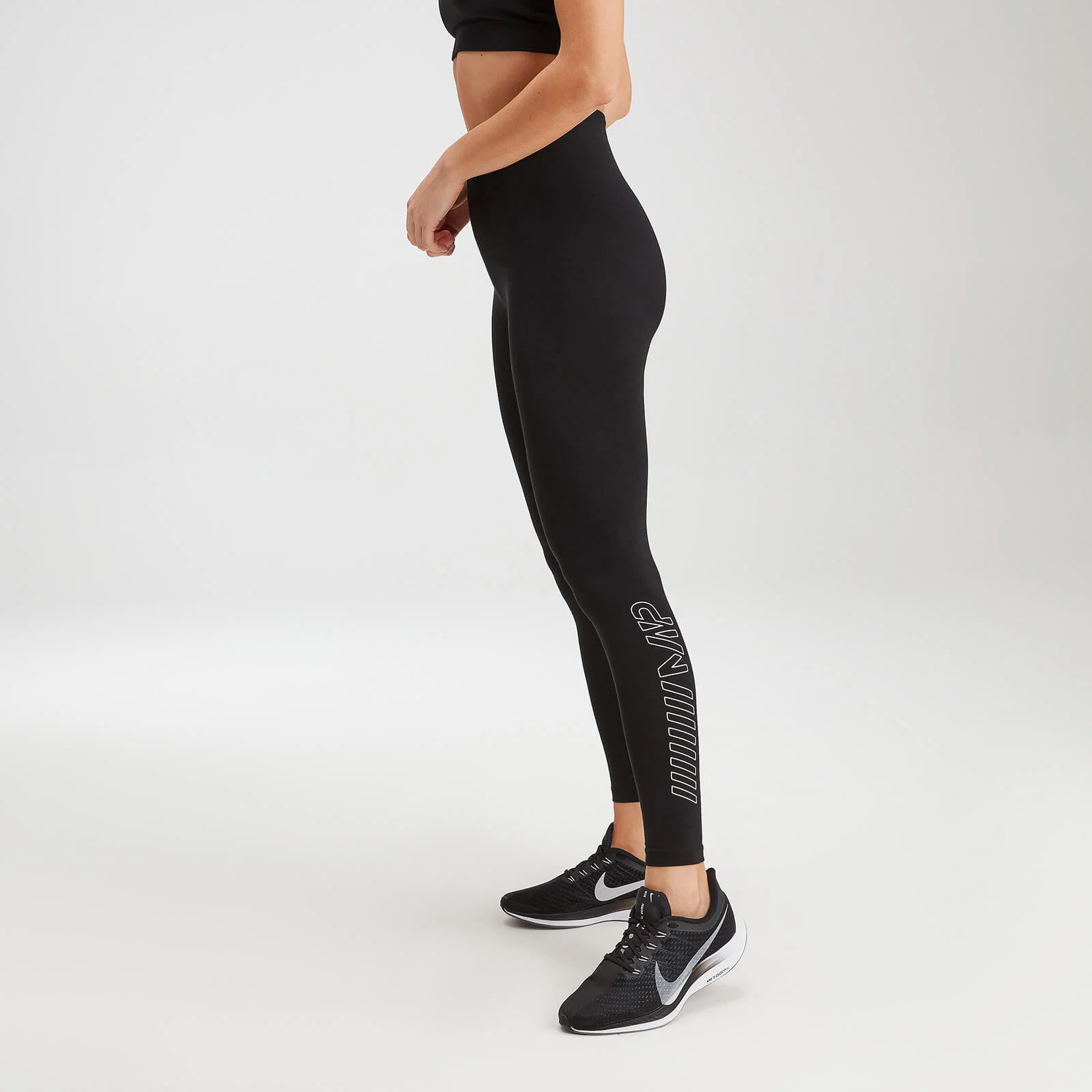 MP Women's Outline Graphic Leggings - Black - XXS Image 1