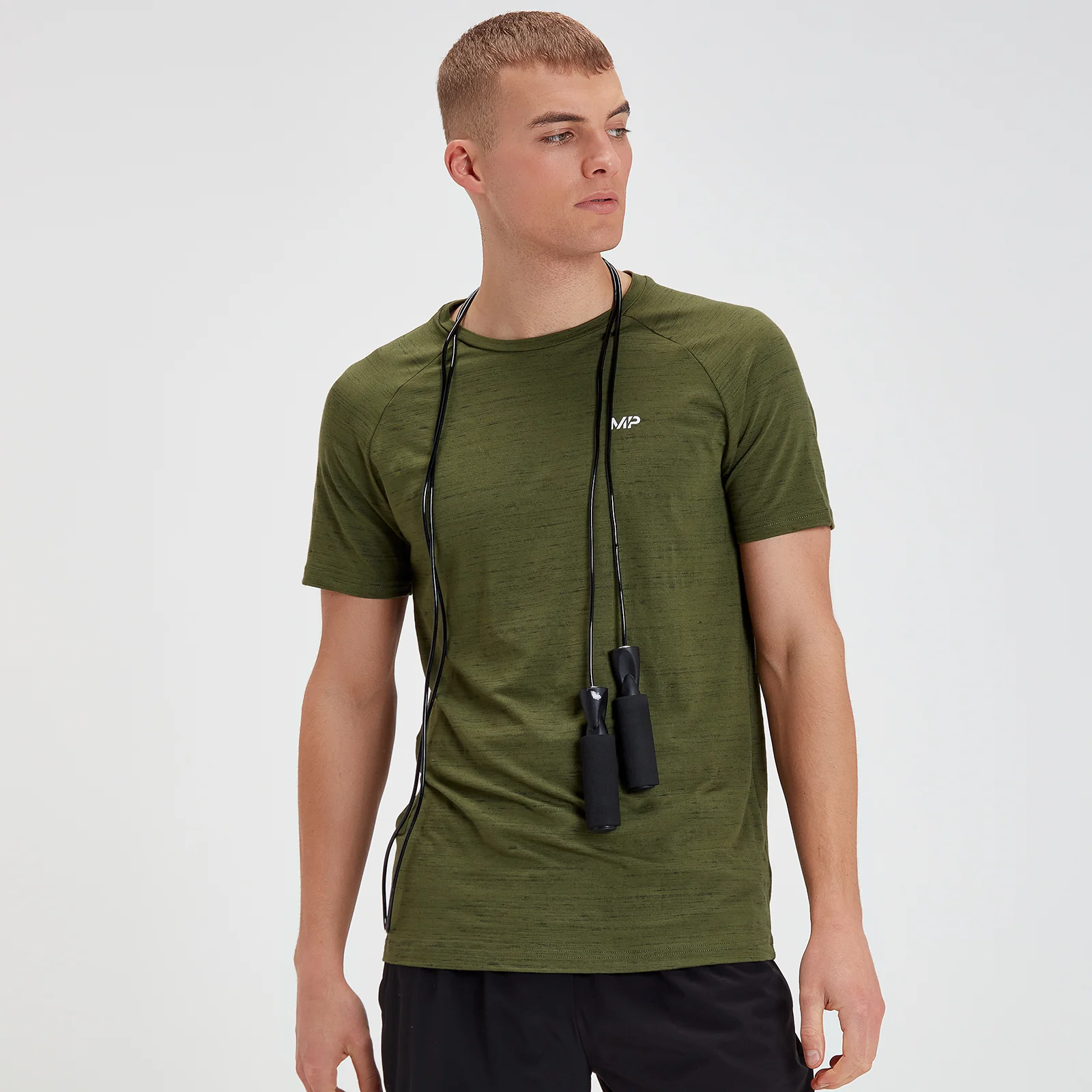 MP Men's Performance Short Sleeve T-Shirt - Army Green/Black - XS Image 1