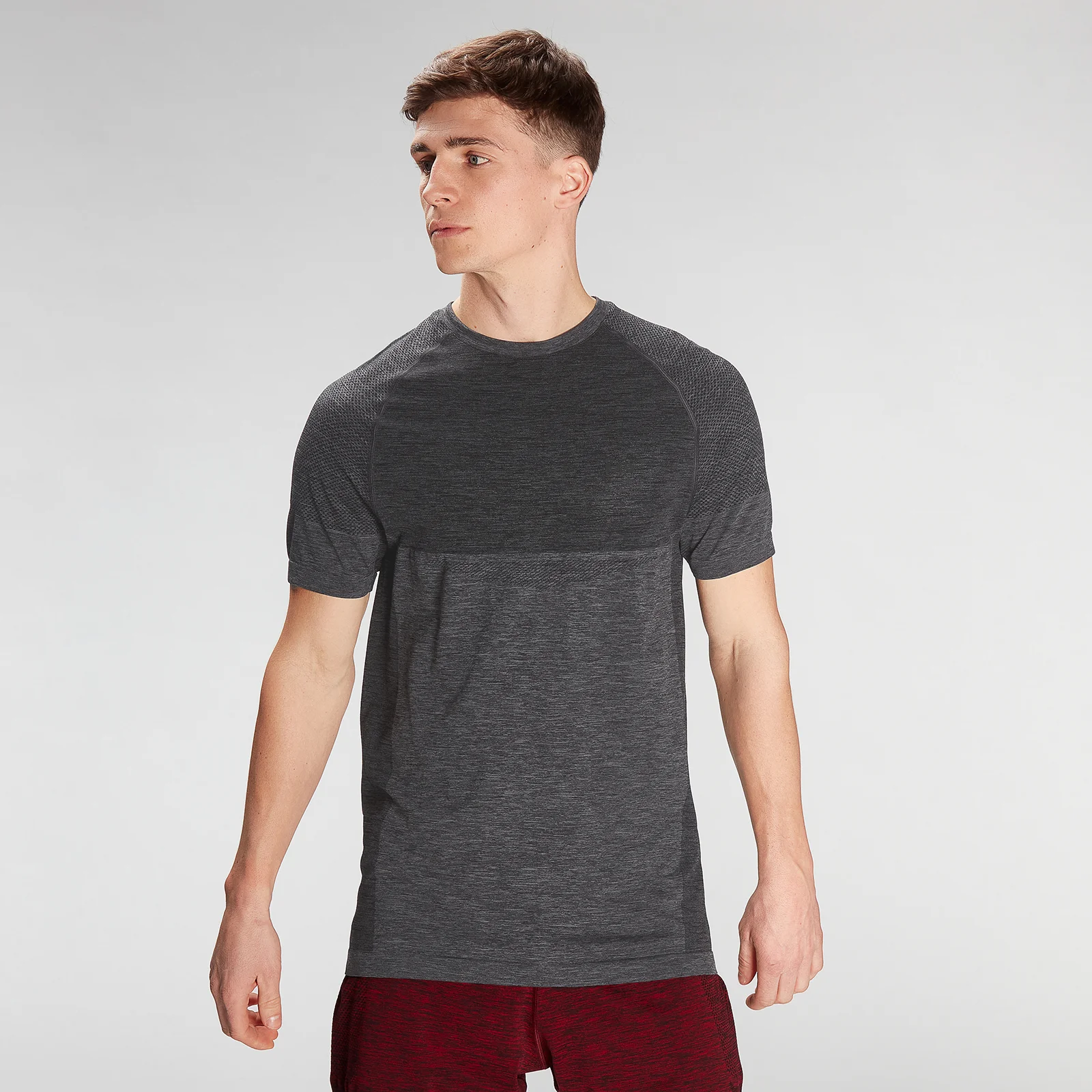 MP Men's Essential Seamless Short Sleeve T-Shirt- Storm Grey Marl - XXS Image 1