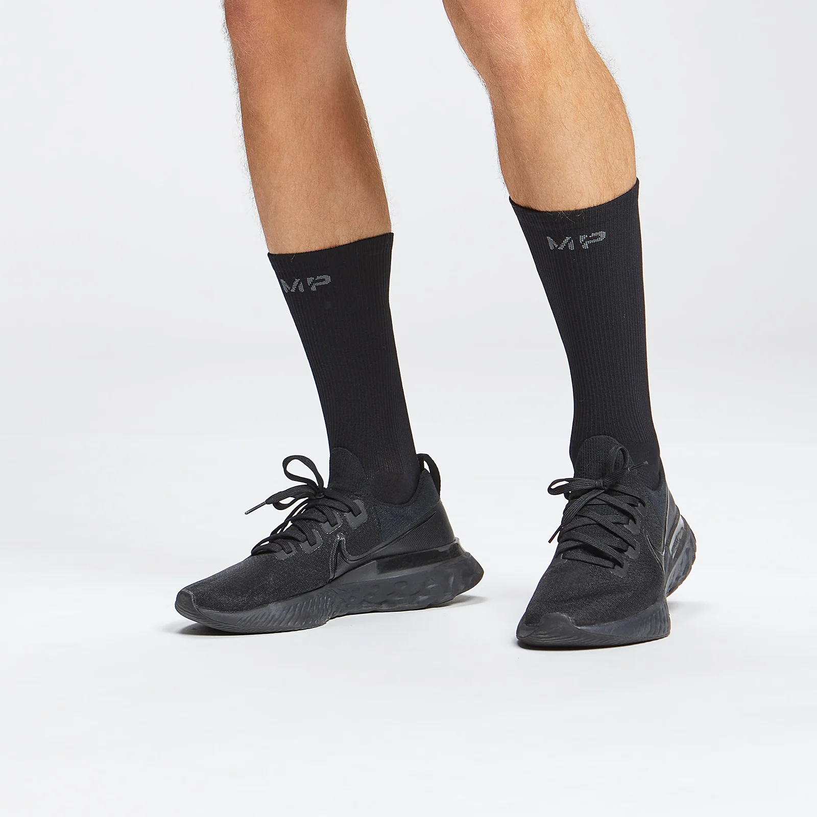 MP Unisex Agility Crew Socks - Black - UK 6-8 Image 1