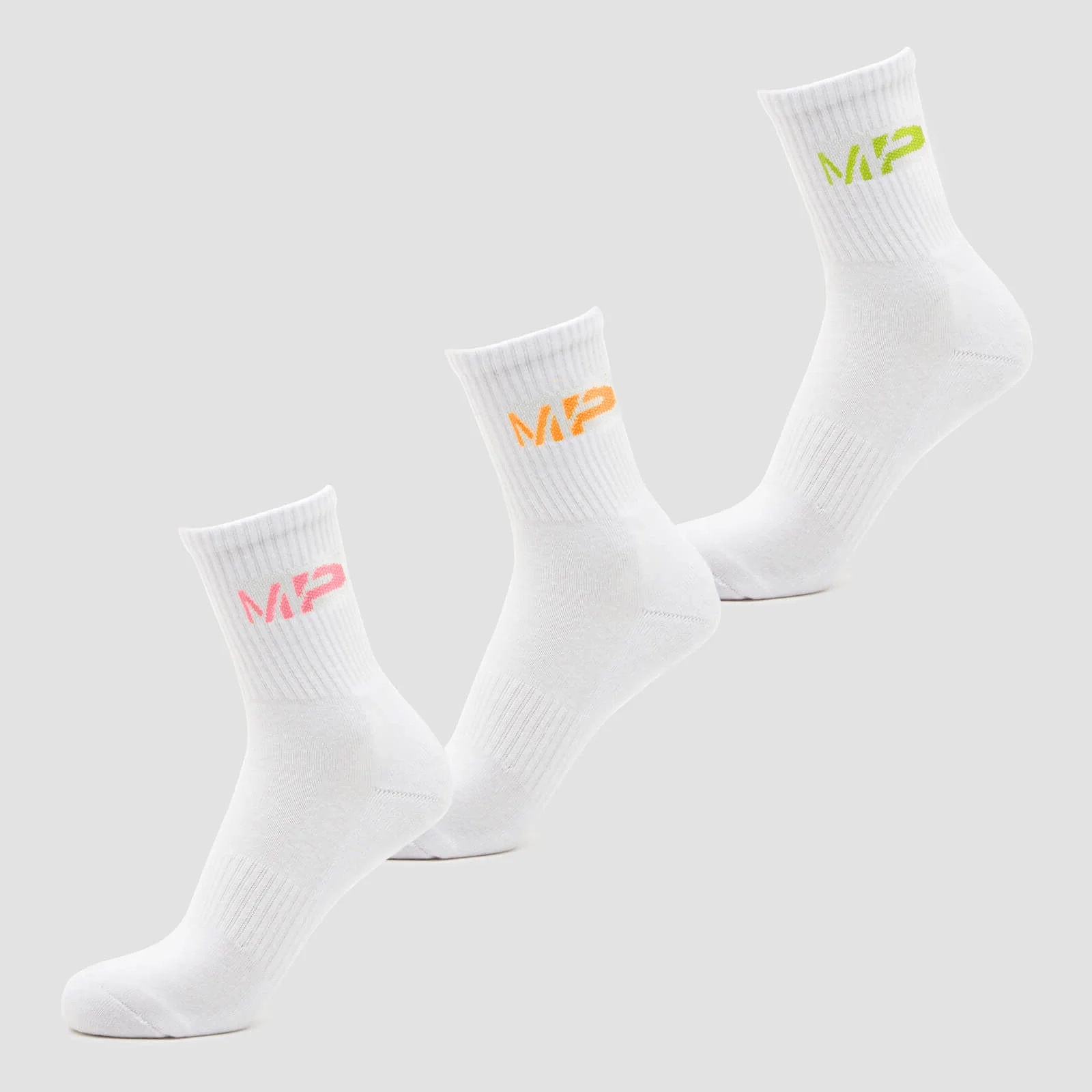 MP Men's Neon MP Logo Crew Socks (3 Pack) Orange/Lime/Rose - UK 6-8 Image 1