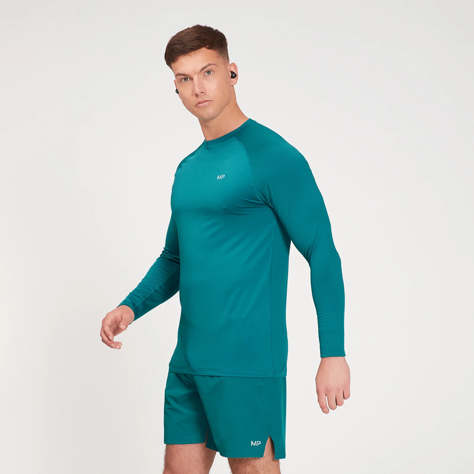 MP Men's Velocity Long Sleeve Top - Teal - XXS Image 1