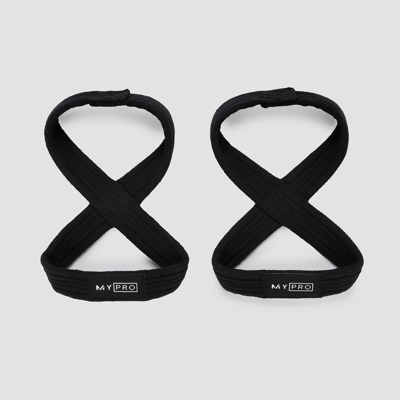 MYPRO Figure of 8 Lifting Straps - Black - S (< 6'') Image 1