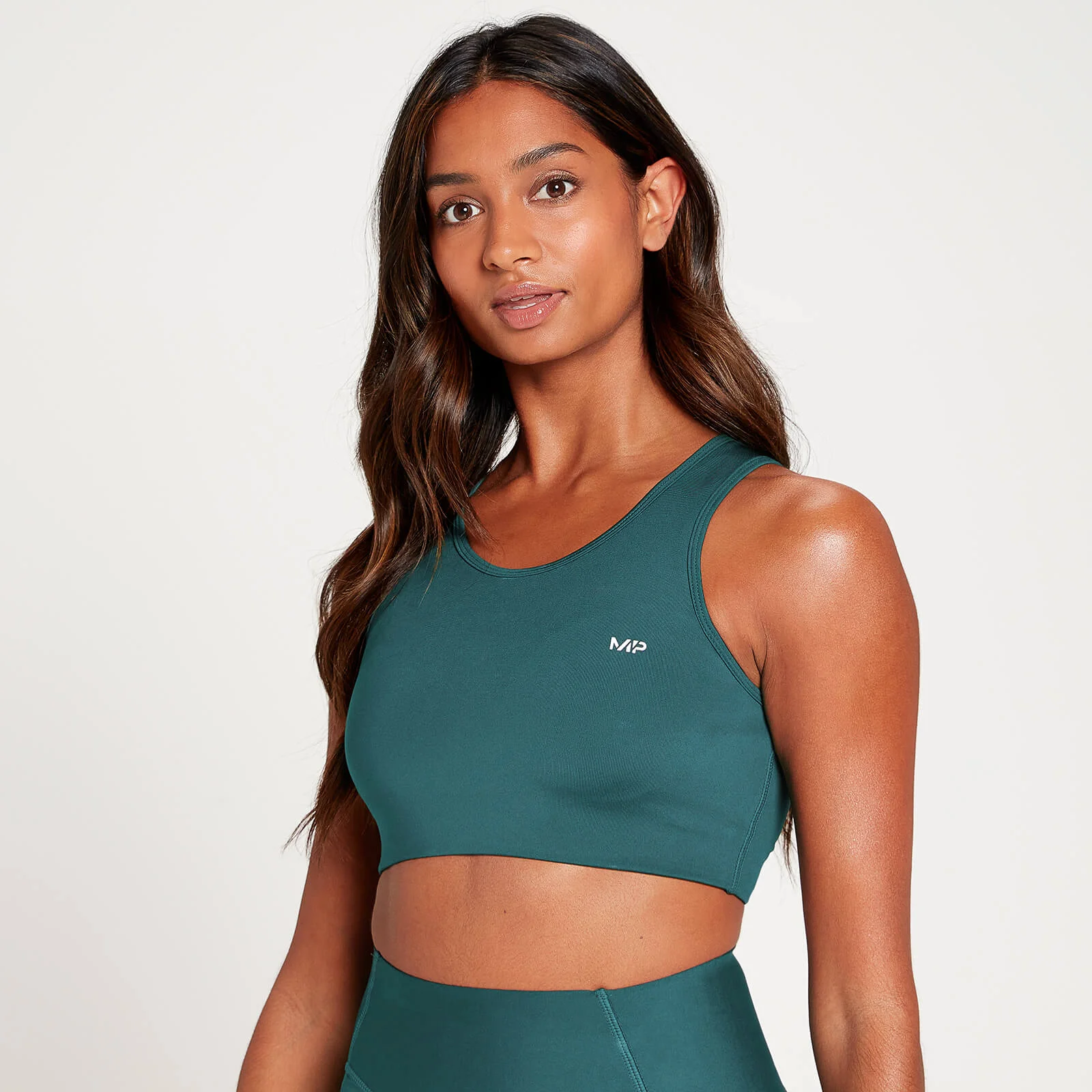 MP Women's Sculpt Laser Cut Sports Bra - Pine - XXS Image 1