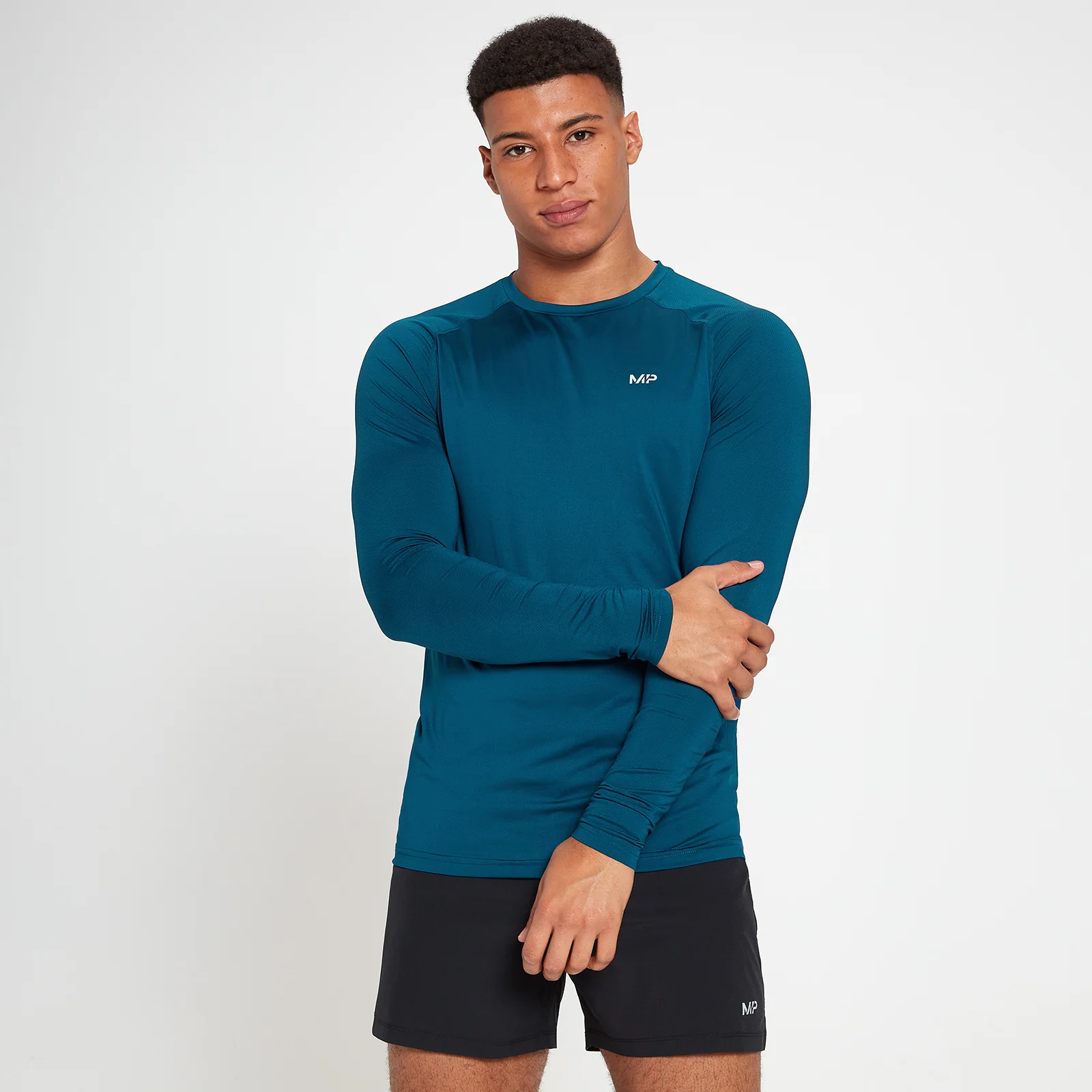 MP Men's Velocity Long Sleeve Top - Poseidon - M Image 1