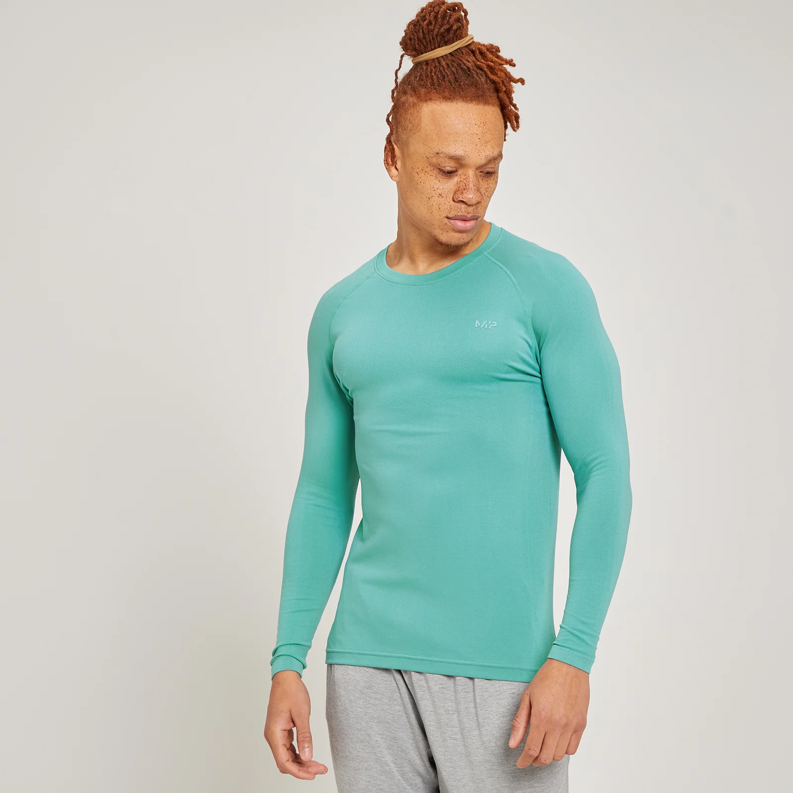 MP Men's Composure Long Sleeve Top - Smoke Green - XS Image 1
