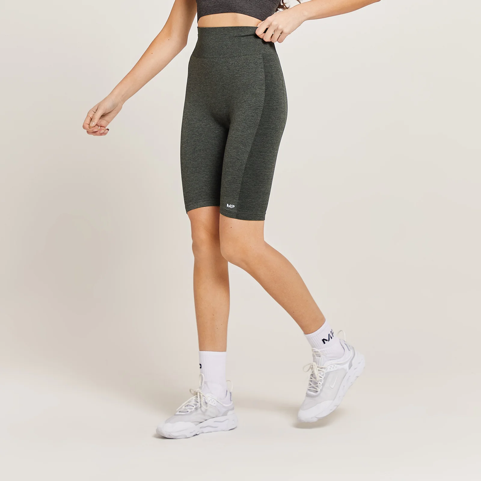 MP Women's Curve High Waisted Cycling Shorts - Carbon Marl - XXS Image 1