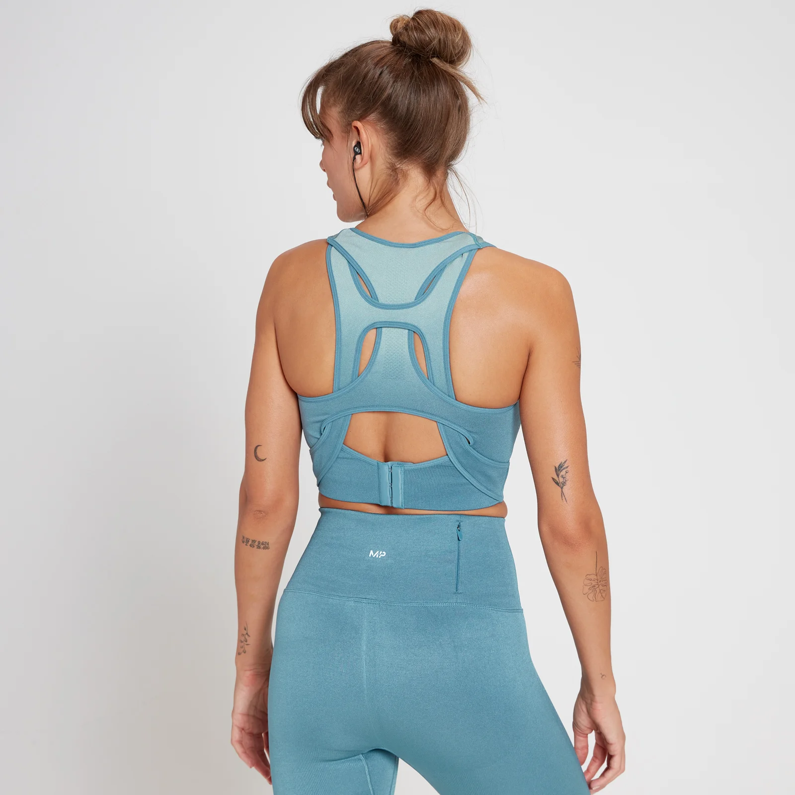 MP Women's Velocity Ultra Seamless Sports Bra - Stone Blue - XXS Image 1