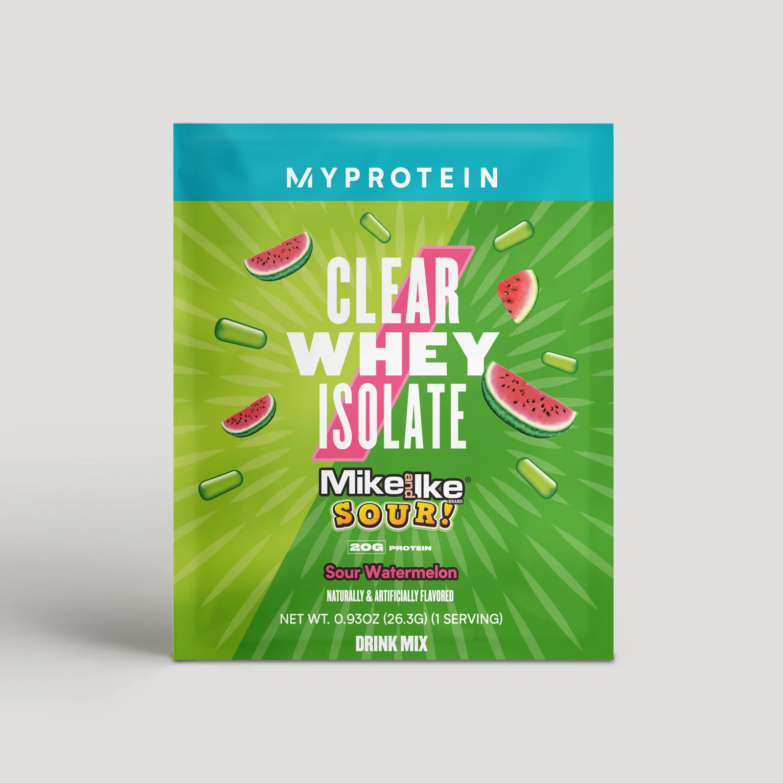 Clear Whey MIKE AND IKE® Flavors (Sample) - 0.88Oz - Sour Watermelon Image 1