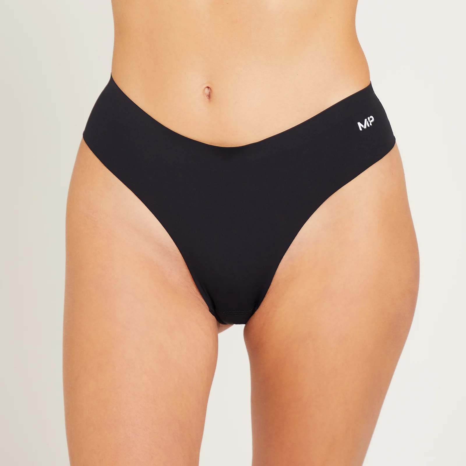 MP Women's No VPL Seamless Thong (2 Pack) - Black/Black - XXS Image 1