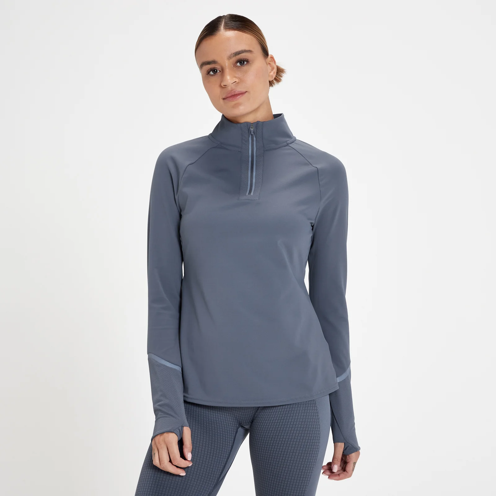 MP Women's Velocity Ultra Reflective 1/4 Zip Top - Shadow Blue - XS Image 1