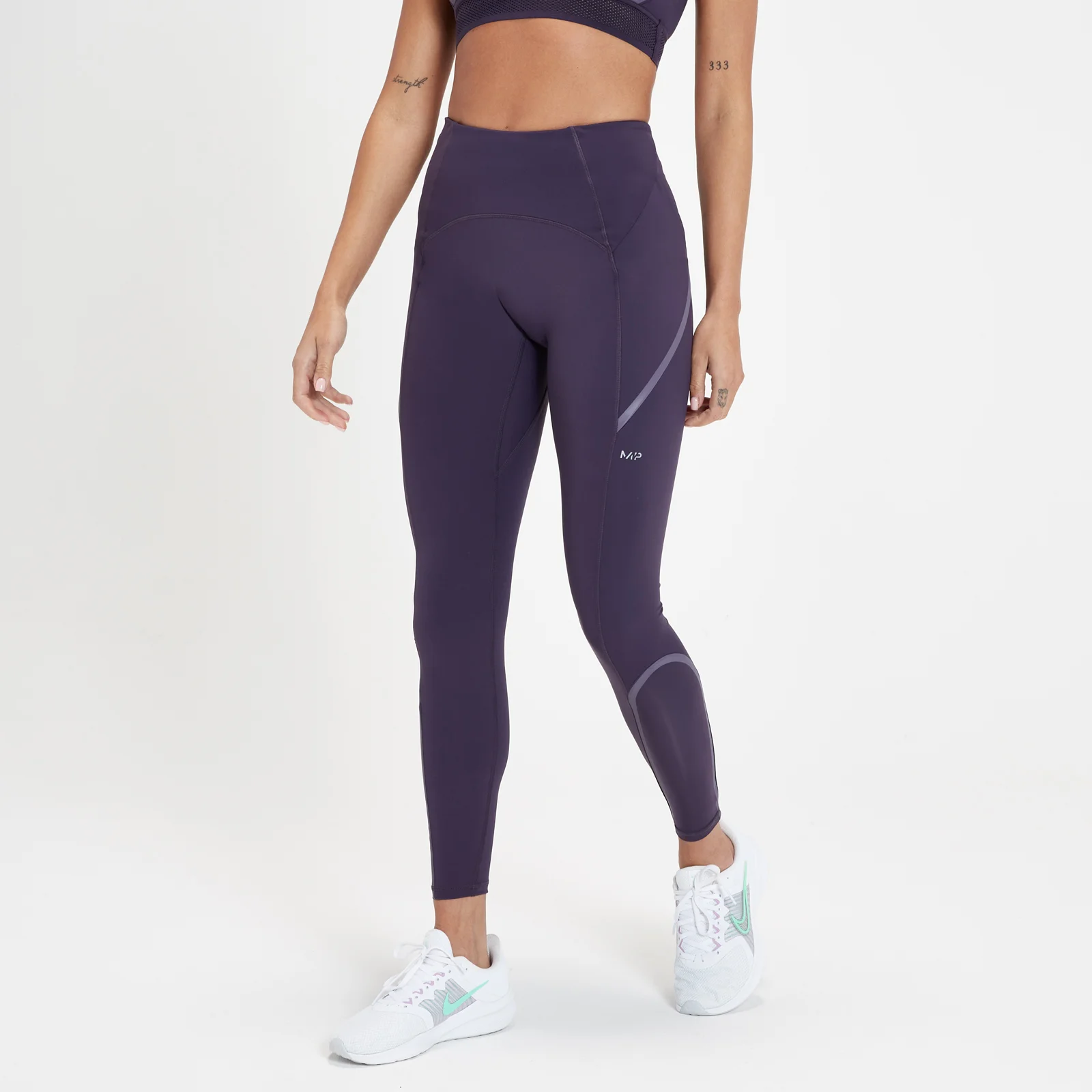 MP Women's Velocity Ultra Reflective Leggings - Plum - XS Image 1