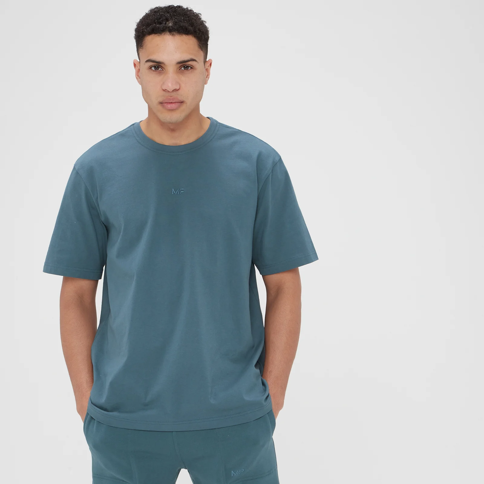 MP Men's Adapt Oversized T-Shirt - Smoke Blue - XXS Image 1