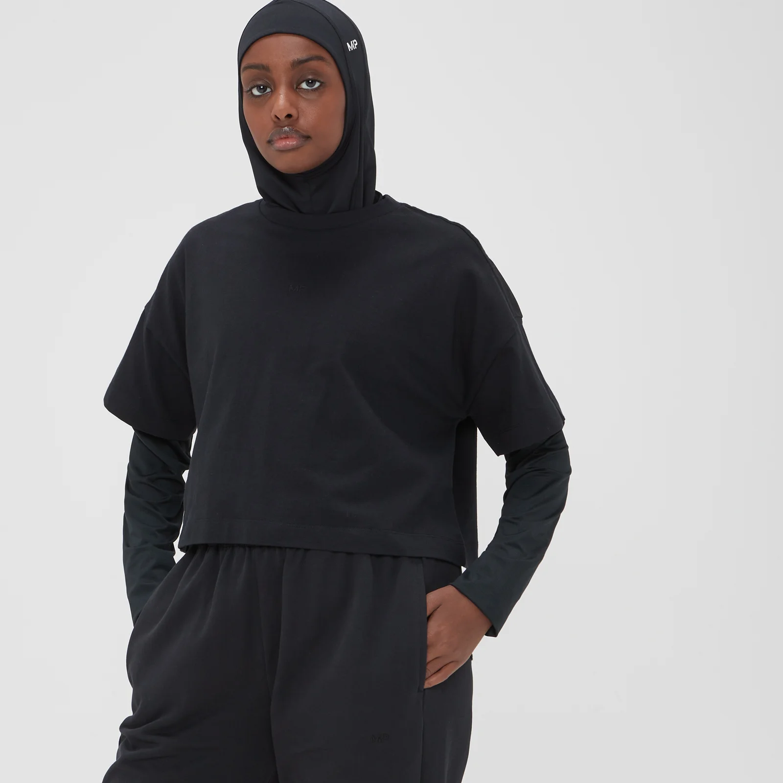 MP Women's Adapt Cropped T-Shirt - Black - XXS Image 1