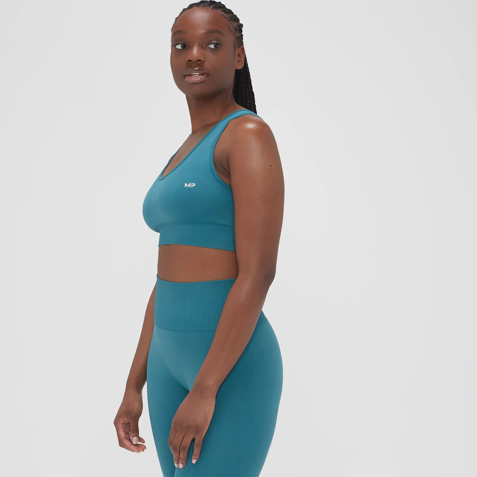 MP Women's Composure Seamless Sports Bra - Teal Blue - XS Image 1