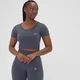 MP Women's Composure Seamless Crop Top - Dark Graphite