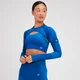 MP Women's Tempo Ultra Seamless Long Sleeve Crop Top - Surf Blue