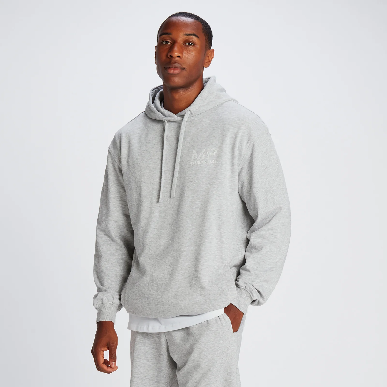 MP Men's Tempo Cotton Hoodie - Storm Marl - XS Image 1