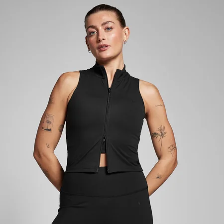 MP Women's Tempo Zip Through Vest - Black