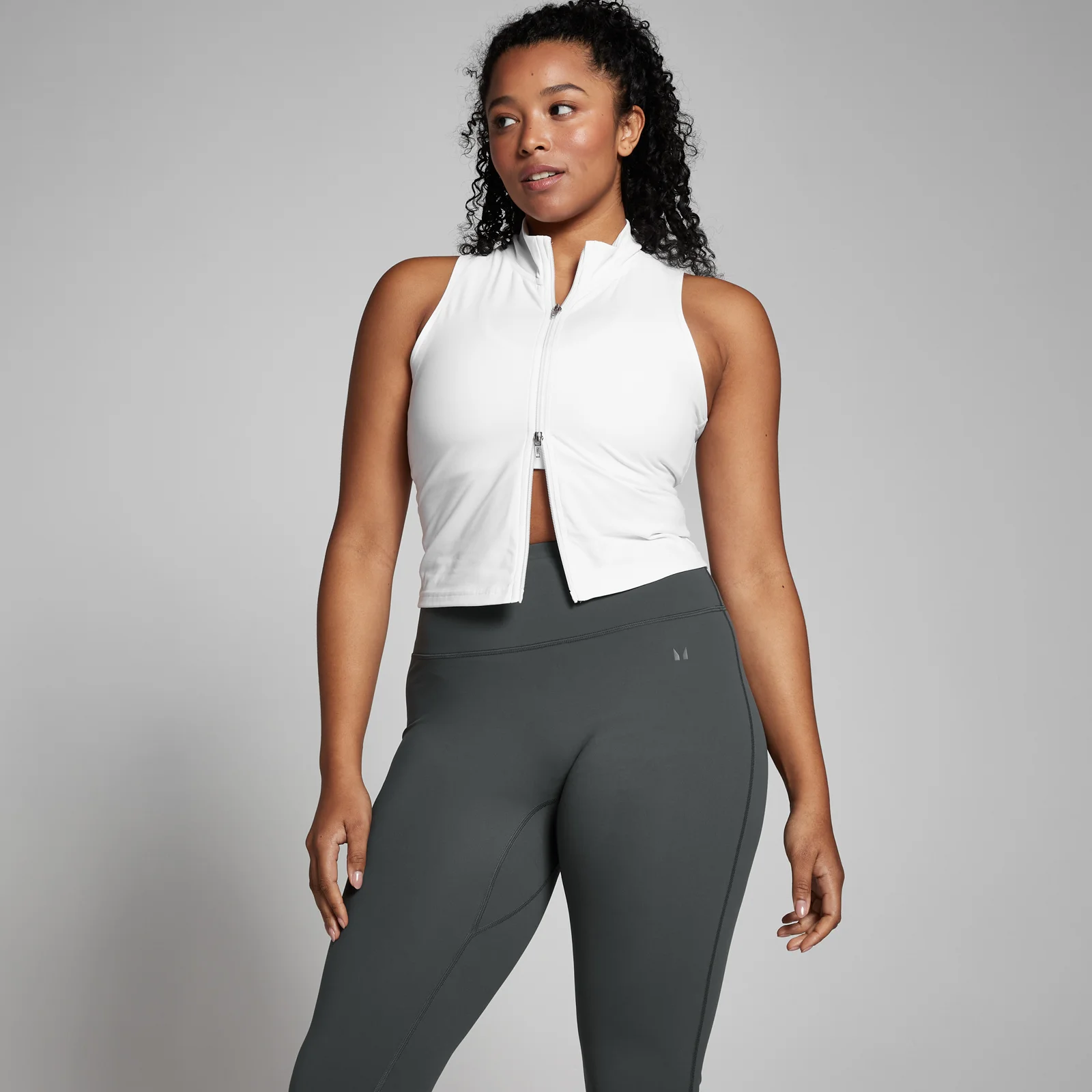 MP Women's Tempo Zip Through Vest - White - XS Image 1