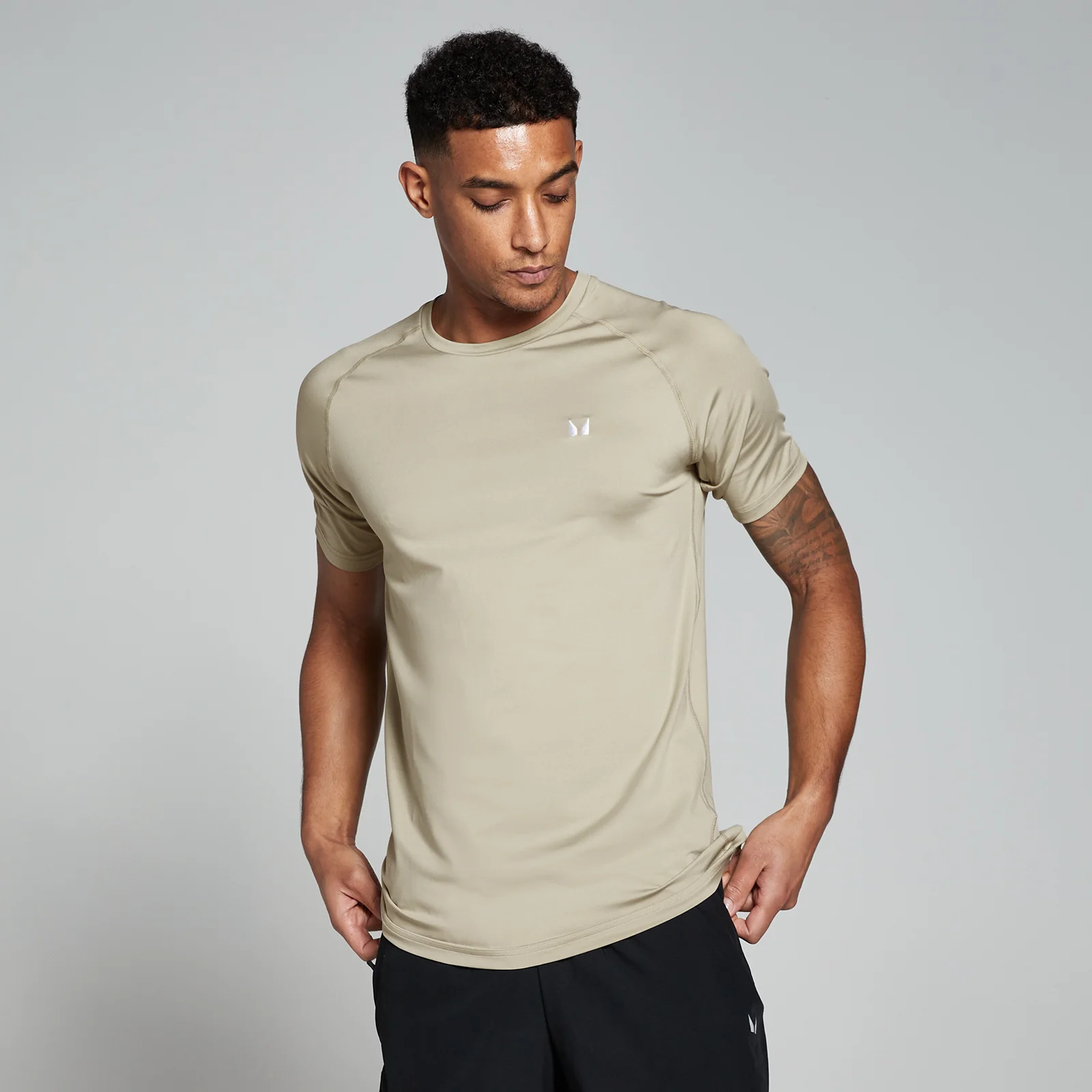 MP Men's Training Short Sleeve T-Shirt - Stone - XL Image 1