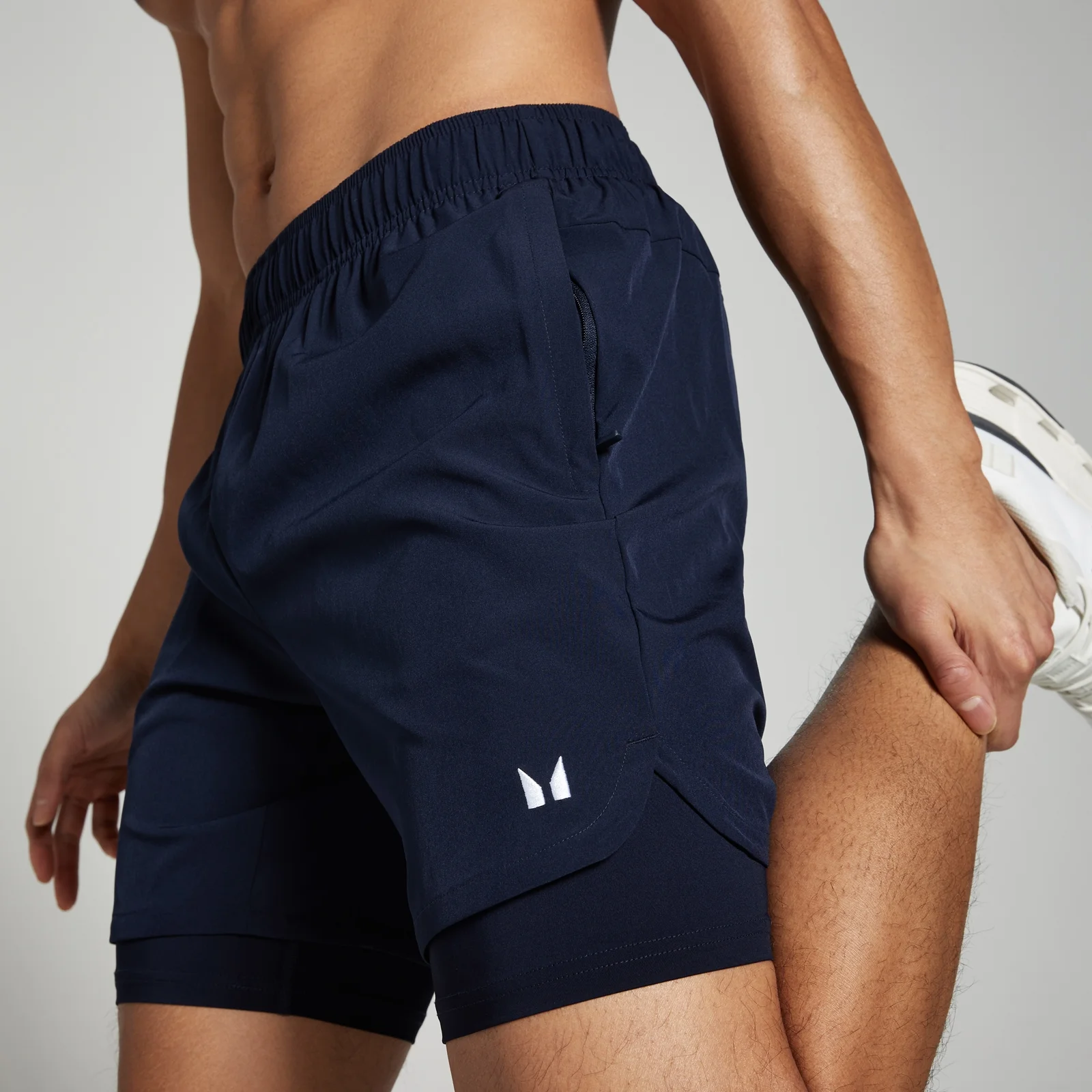 MP Men's 2-in-1 7" Training Shorts - Navy - XS Image 1