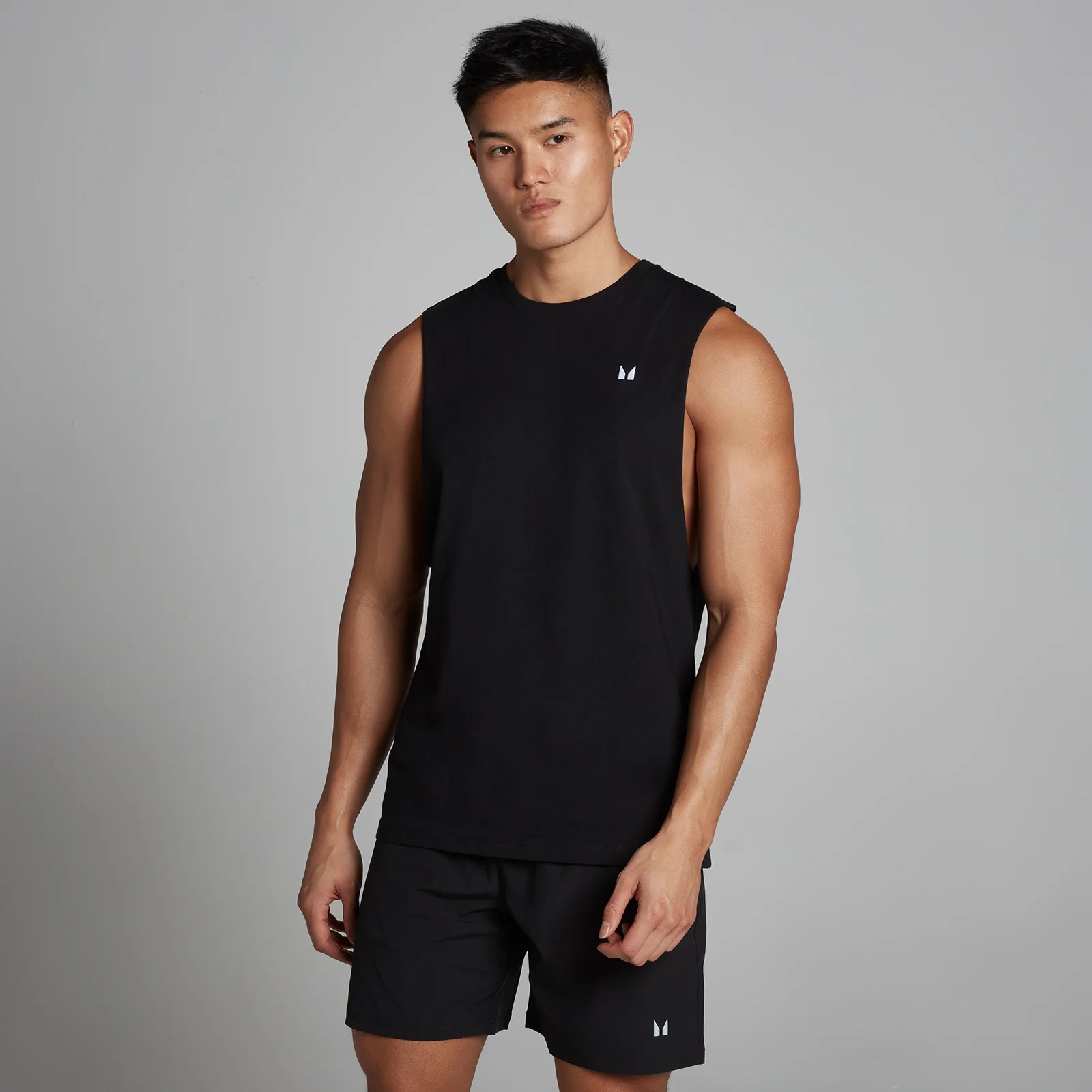 MP Men's Rest Day Drop Armhole Tank Top - Black - S Image 1