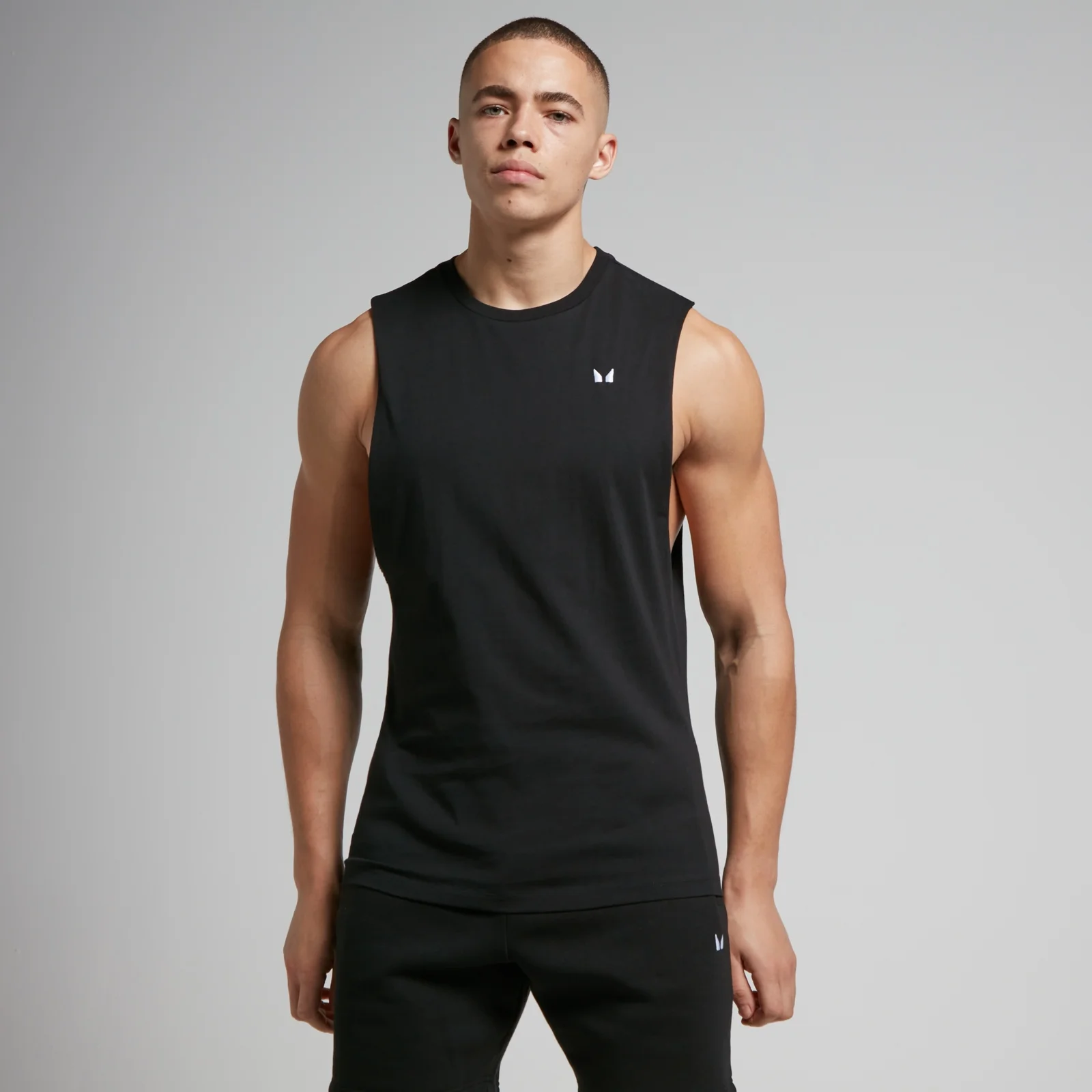 MP Men's Rest Day Drop Armhole Tank Top - Black - XXS Image 1
