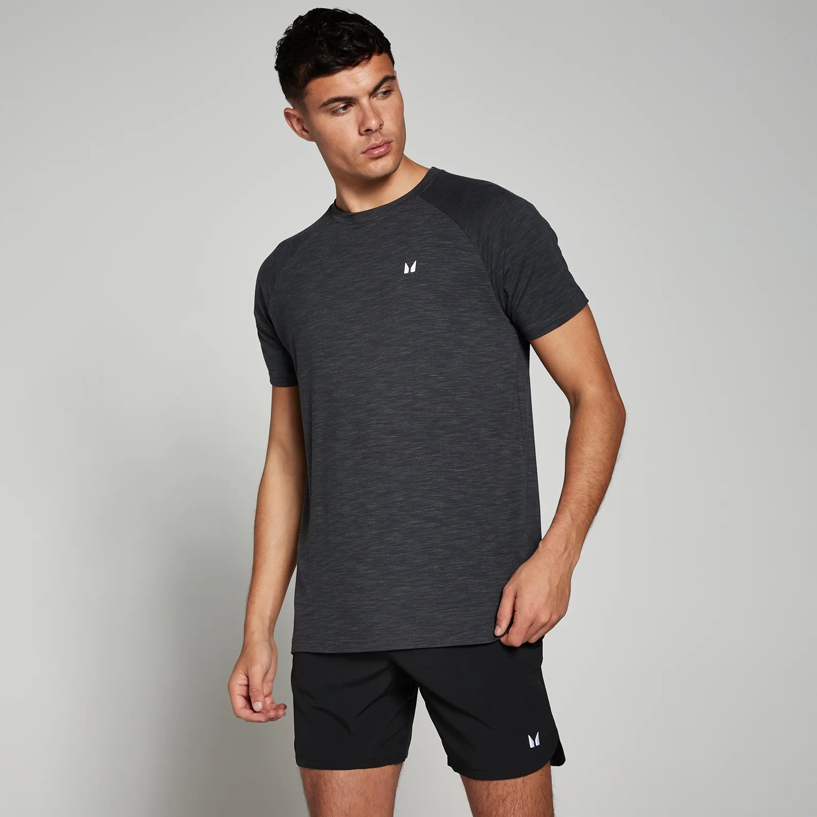MP Men's Performance Short Sleeve T-Shirt - Black Marl - S Image 1