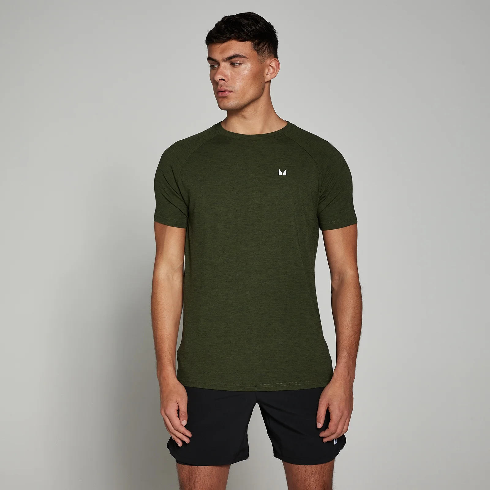 MP Men's Performance Short Sleeve T-Shirt - Army Green Marl - XXS Image 1