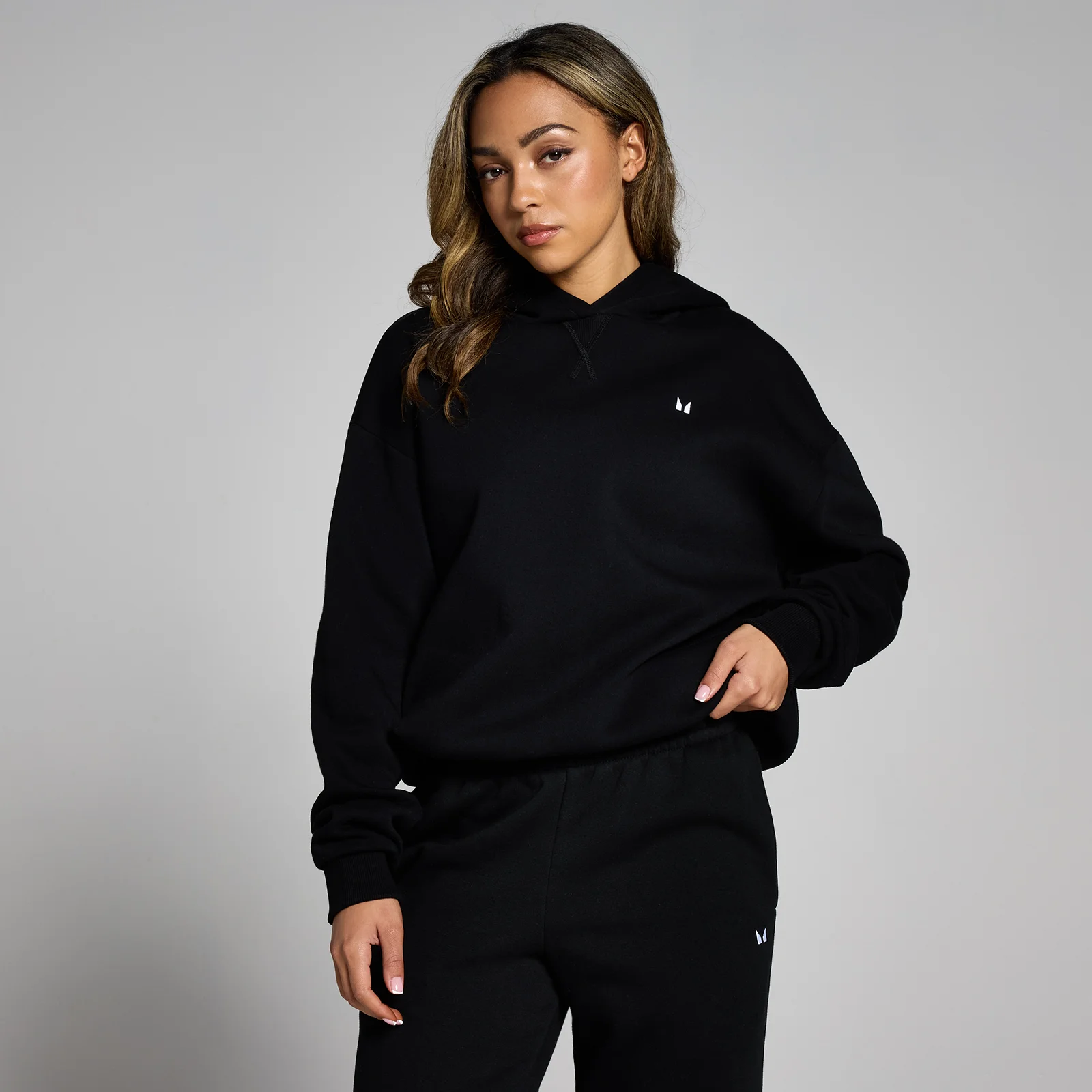 MP Women's Basics Oversized Hoodie - Black - M Image 1
