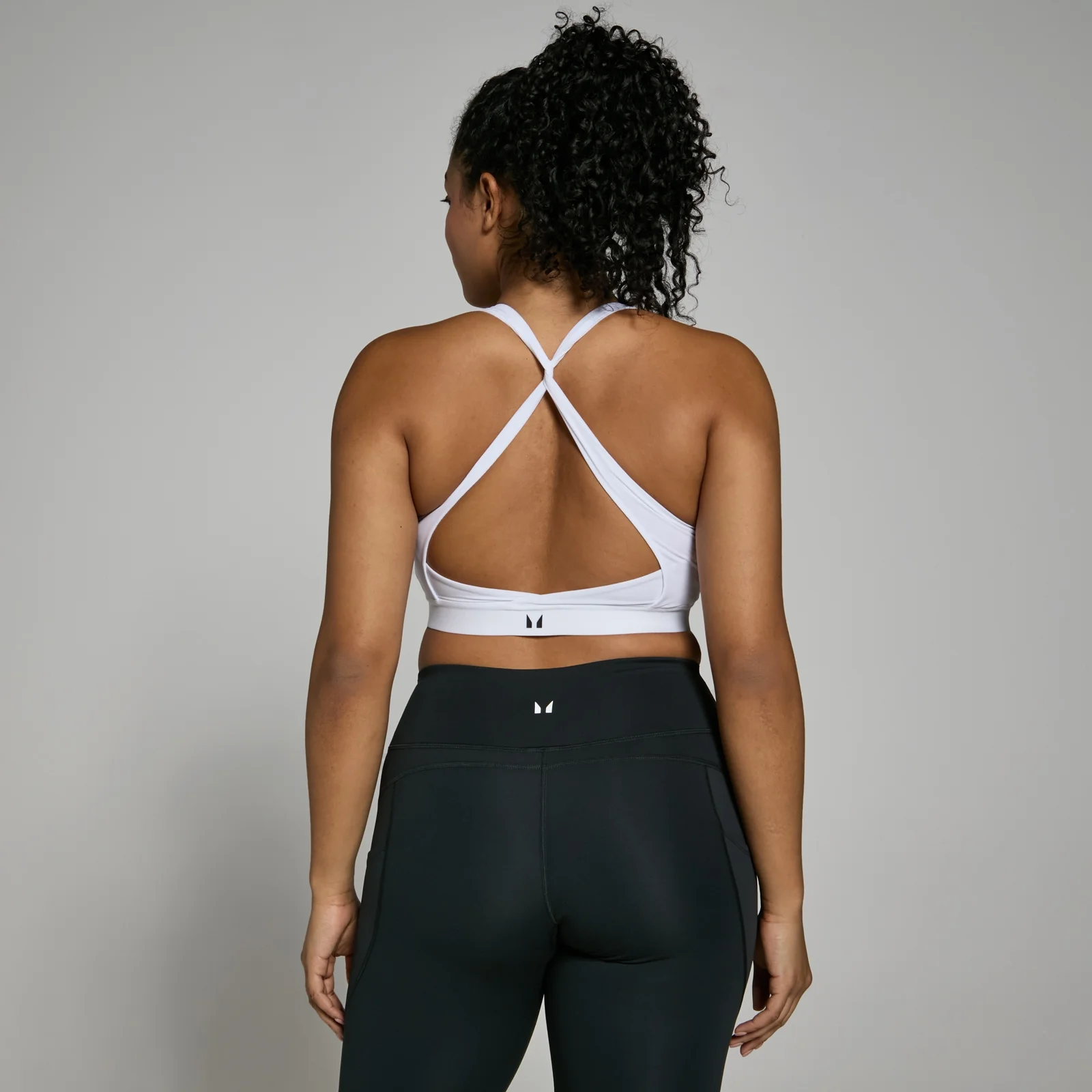 MP Women's Power Cross Back Sports Bra - White - XXS Image 1