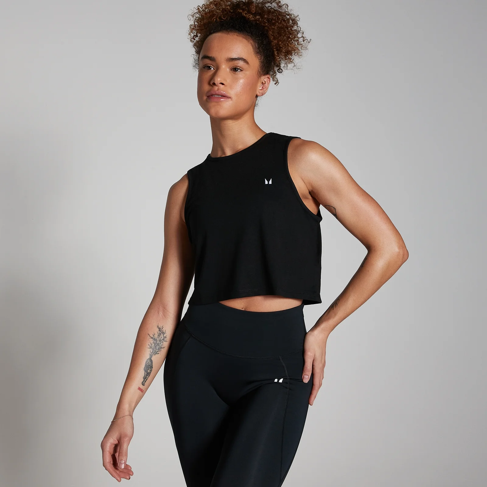 MP Women's Training Cropped Vest - Black - S Image 1